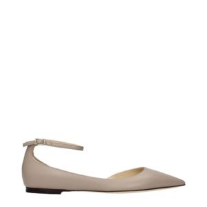 Jimmy Choo Gray Leather Ballet Flats<span> - </span>EU38/US8
